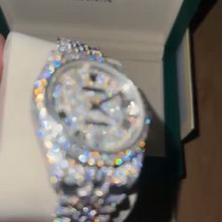 Iced out rolex