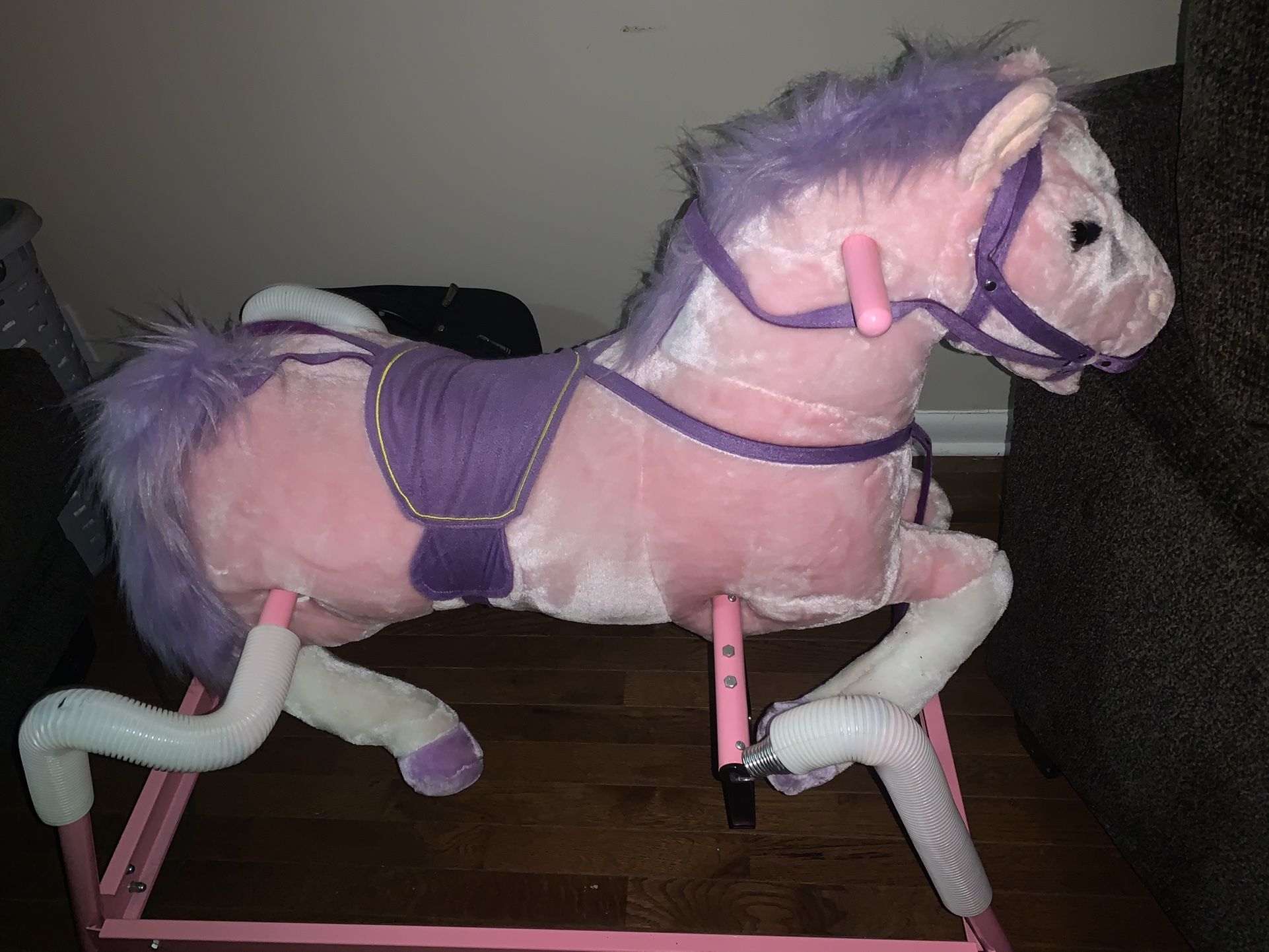 Kids Pink Riding Horse
