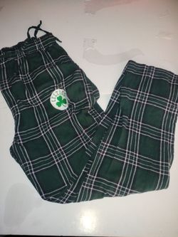 Concepts - Boston Celtics Large Plaid Flannel Sleepwear Draw Strings Pants