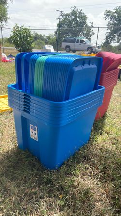 Plastic storage bins