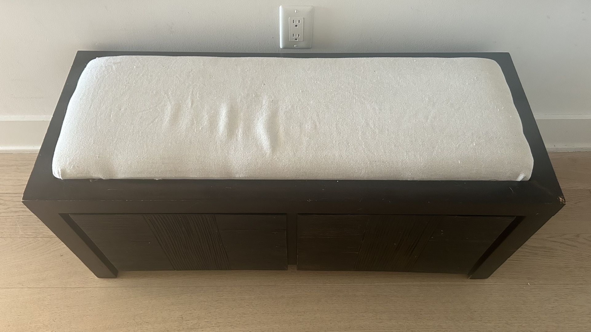 Storage unit in dark wood