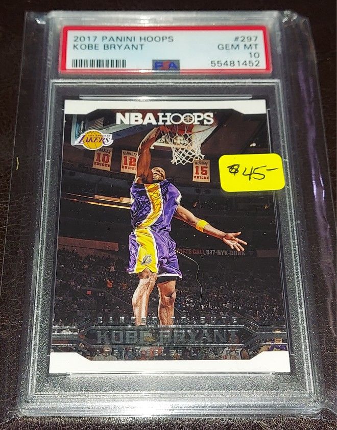 2017 HOOPS KOBE BRYANT CAREER TRIBUTE CARD #297 PSA 10