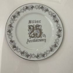 25 Yrs Silver Anniversary Plate 