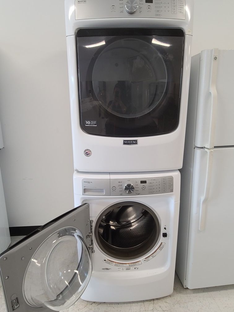 Maytag front load washer and electric dryer set used in good condition with 90 days warranty