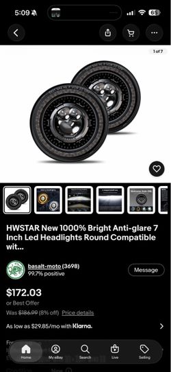 LED Headlights 7” - Round - Starry Eye - Jeep, Truck