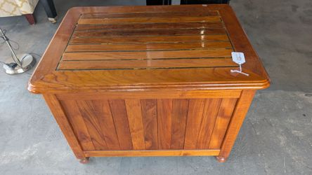 Teak Ships Deck Ice Chest