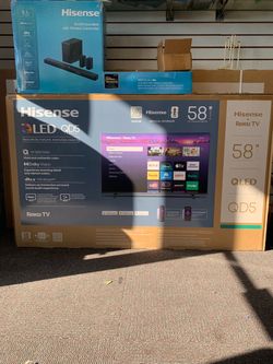 Hisense QLED 58in smart Roku tv