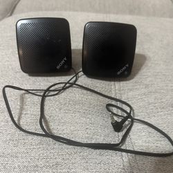 SONY SRS-5 Mini Speaker System For Portable Audio Devices Made In Japan Black