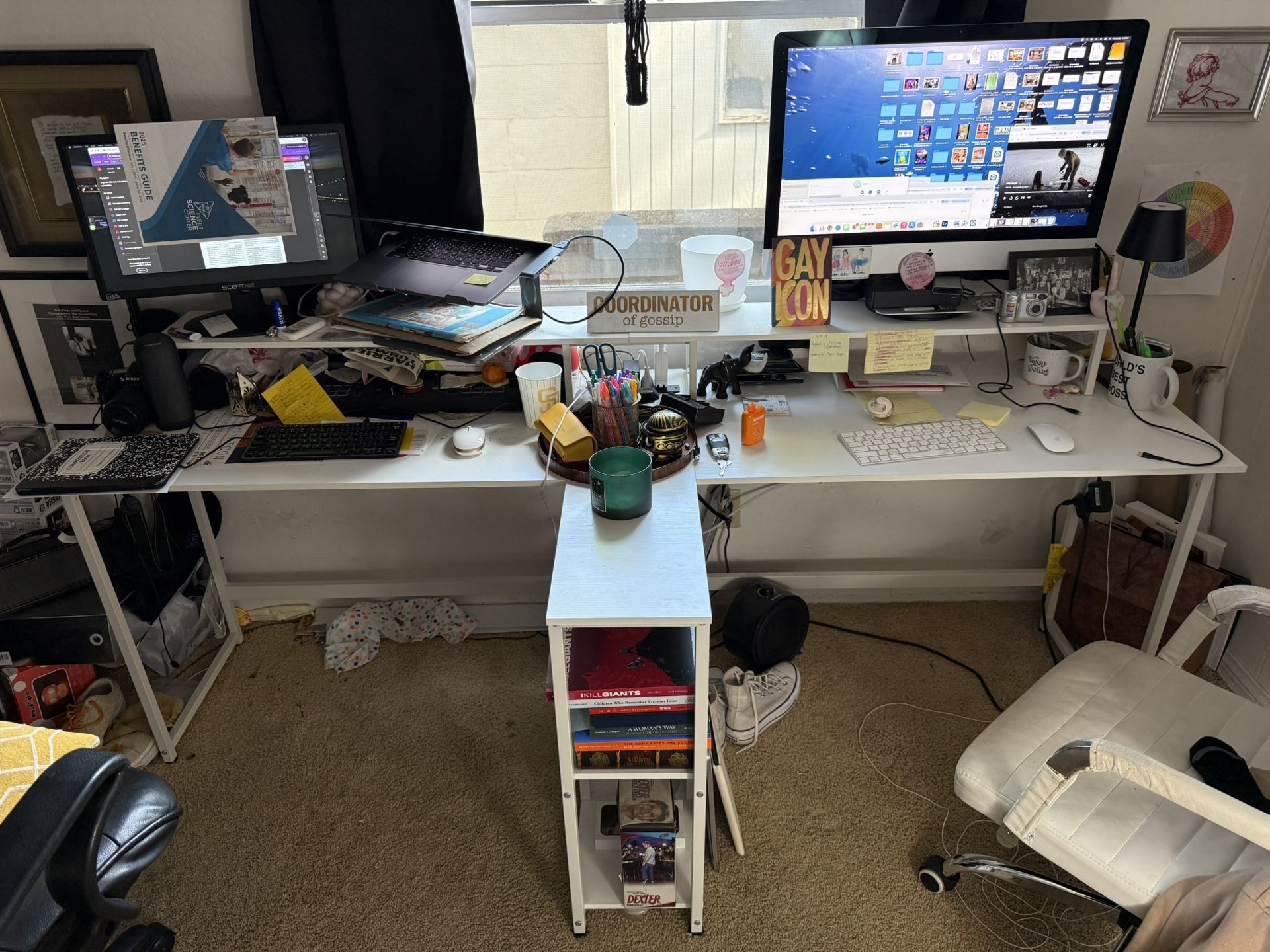 Two Person Wooden Desk