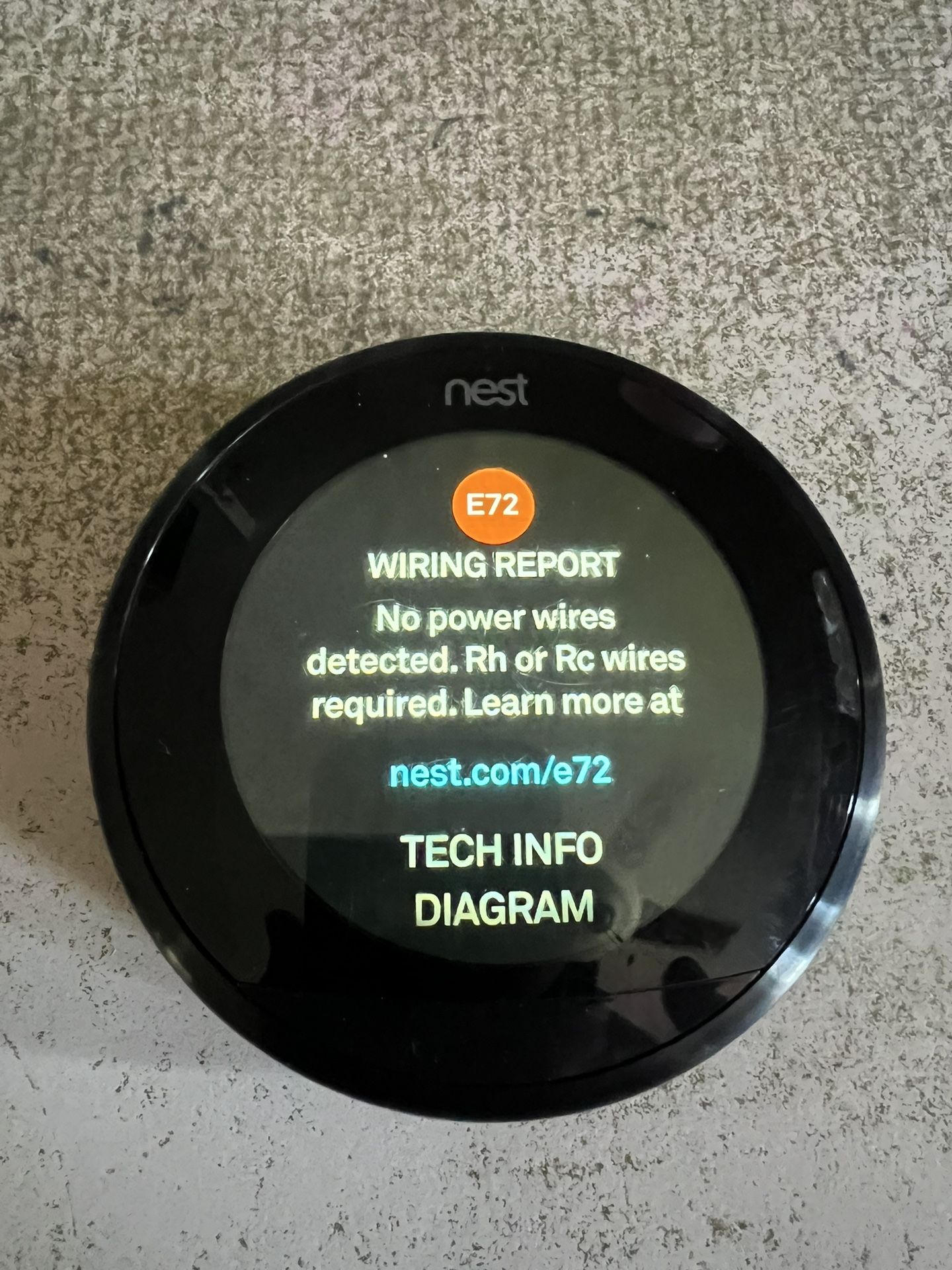 Red Wire Nest No Power Wires Detected Sensi™ Smart Thermostat C