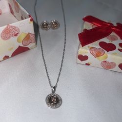 925 Starling Silver With Real Diamonds  1/5 Ct T.W