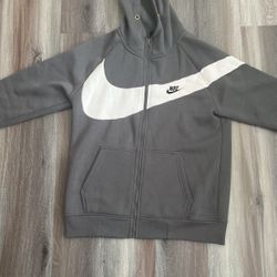 Nike Grey Zip-Up Hoodie
