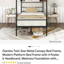 Canopy Top Twin Bed frame