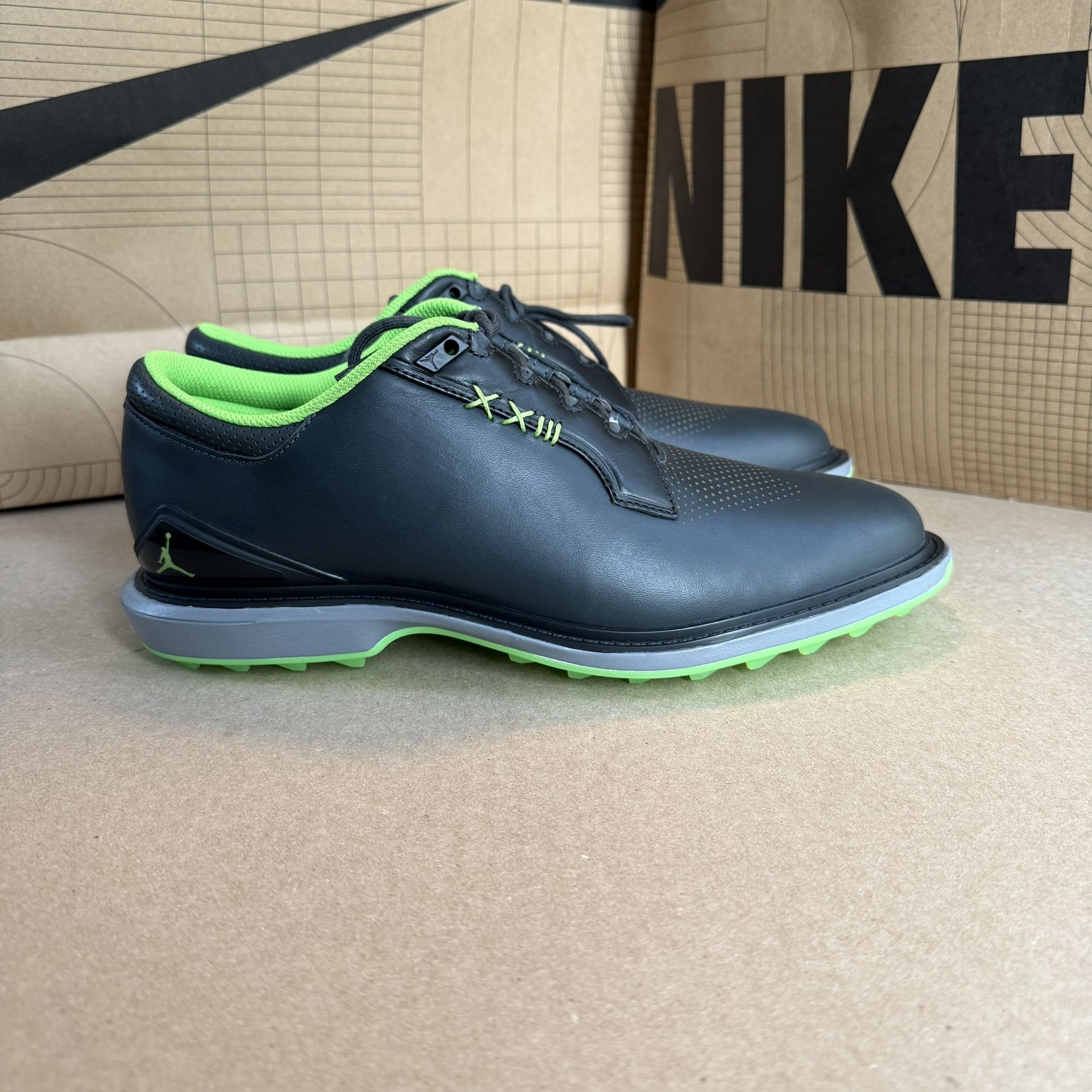 Jordan ADG 5 Wide Golf Shoes FQ7874-002 Black Action Green Mens Size 10.5