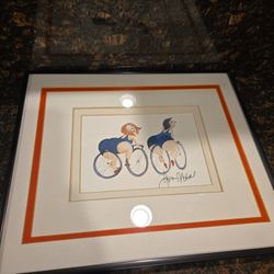 Funny Cyclist Wall Art – Retro Whimsical Print