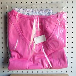 Nautica Print Short Sleeve Capri 2 PCs Pajama Set Size S - Pink White 