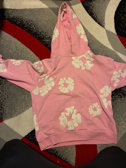 Pink denim tears hoodie