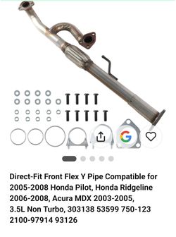 Honda ridgeline Pilot & Acura MDX Y Pipe