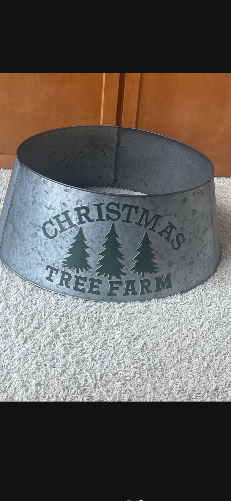 Galvanized Christmas Tree Collar