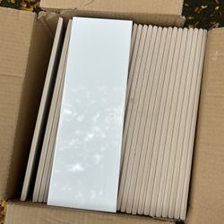 white subway tiles 4" x 12"- 1.5 Boxes
