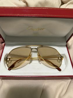 New Vintage Cartier Vendome Santos Aviator Eyeglasses Gold
