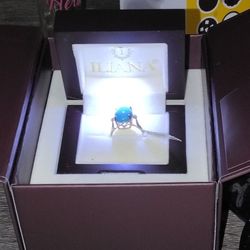 Liliana  AAA Oval Sleeping Beauty Turquoise Diamond Women Ring