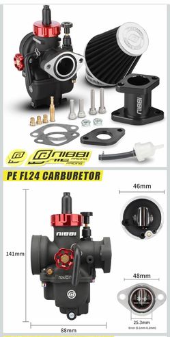 NIBBI 24mm Carburetor Performance Carb for Predator 212cc 196cc 224cc Engine Mini Bike Go Kart