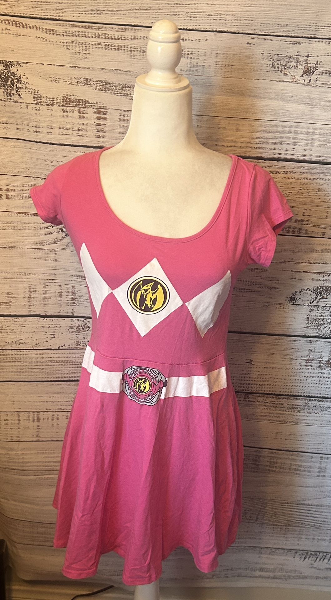 Pink power ranger dress size large