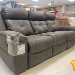 Ashley Jesolo Gray Reclining Sofa Finance and Delivery Available 