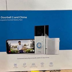 Ring Video Doorbell 2 and Chime (Gen 2) - 1080p HD Wi-Fi Video