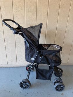 Pet Gear Pet Stroller with Leopard Print Interior