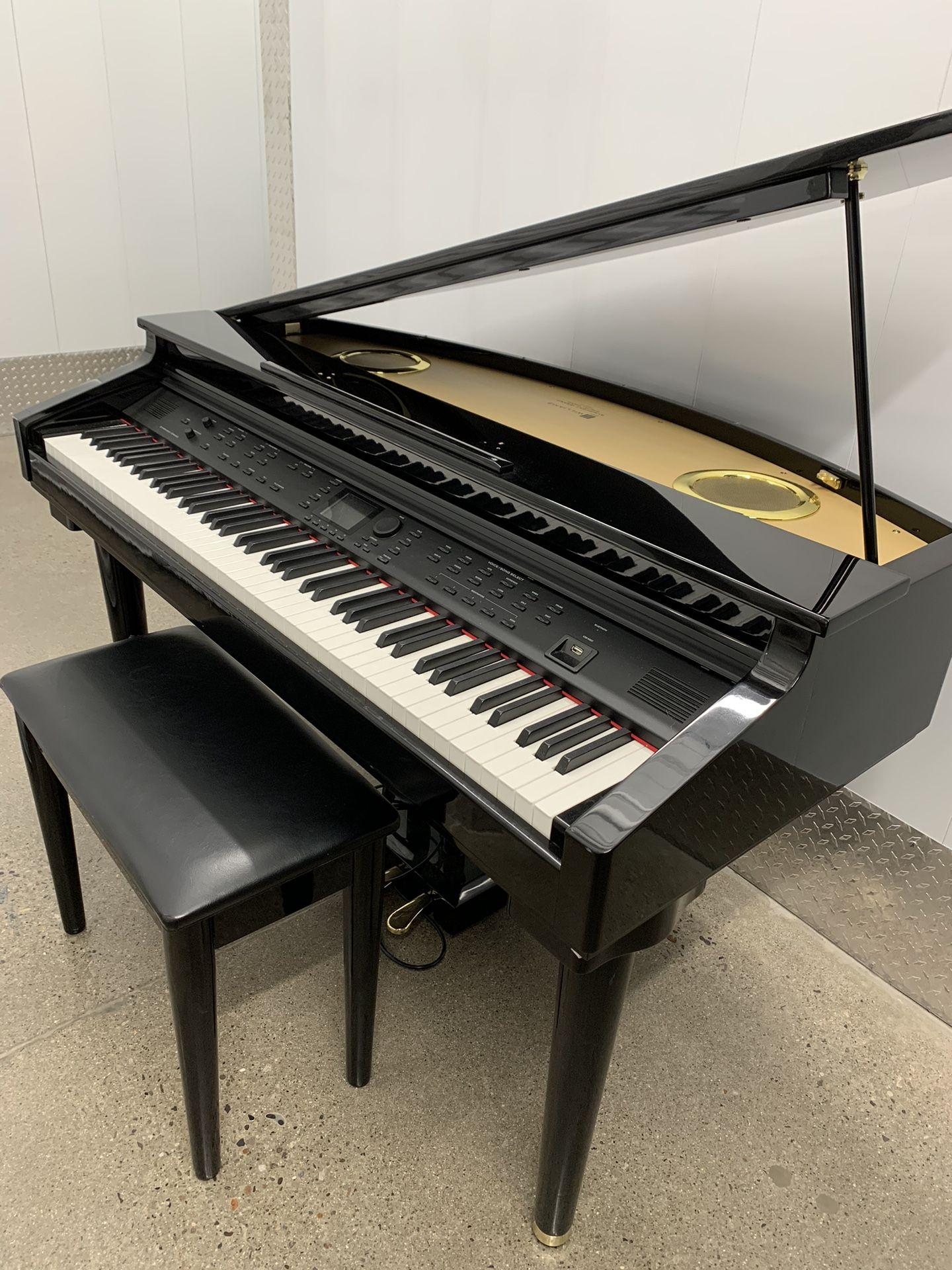 Williams symphony grand digital piano with bench ebony store polish