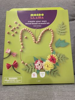 Mondo Llama Easter Bunny Wood Bead Wreath Kit