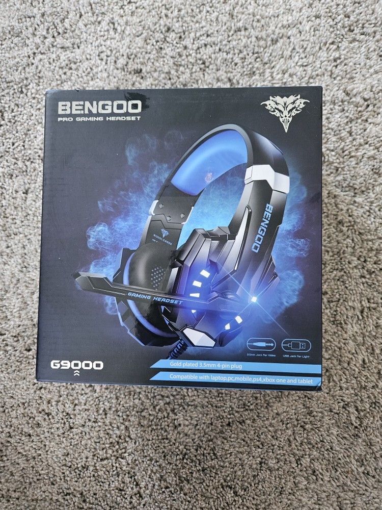 Noise Cancelling Led Gaming Headset New Xbox Ps4 Ps5 Pc