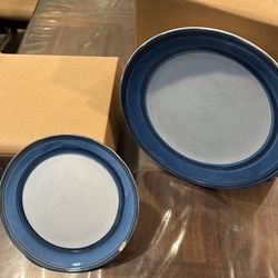 Sangi Waves Blue Plates