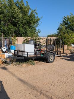 Mobile pressure washer with hot water