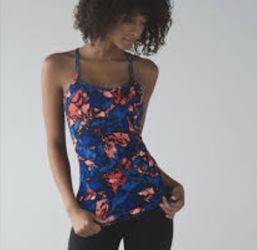 Lululemon Athletica Blue and Pink Camisole