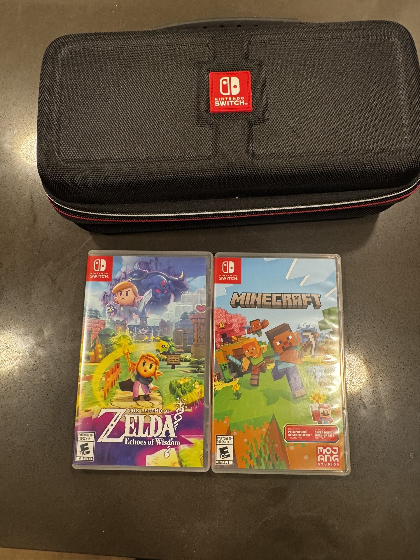 Nintendo Switch case and games 