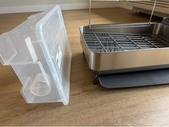 stainless steel dish rack and storage container -free