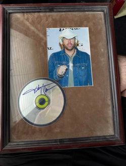 Toby Keith Signed CD Framed Memorabilia