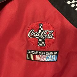 North End Weather Proof Red Rain Jacket - Coke Cola NASCAR - XL 