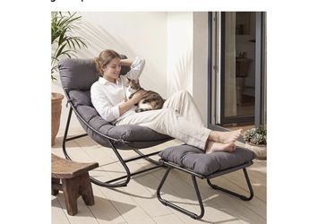 new In Boxes! Rocking Chair With Ottoman