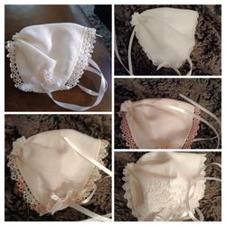 $15 Vintage Hankie Bonnet, Baby Gift. With The Poem. Wear It Home From The Hospital. Adorable Gift