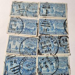 #2216, SCOTTT #E17 US STAMP 1944 13c SPECIAL DELIVERY 8 USED STAMPS
