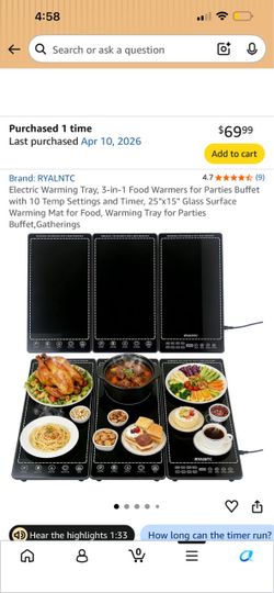 Warming tray