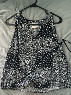 Blue and White blouse