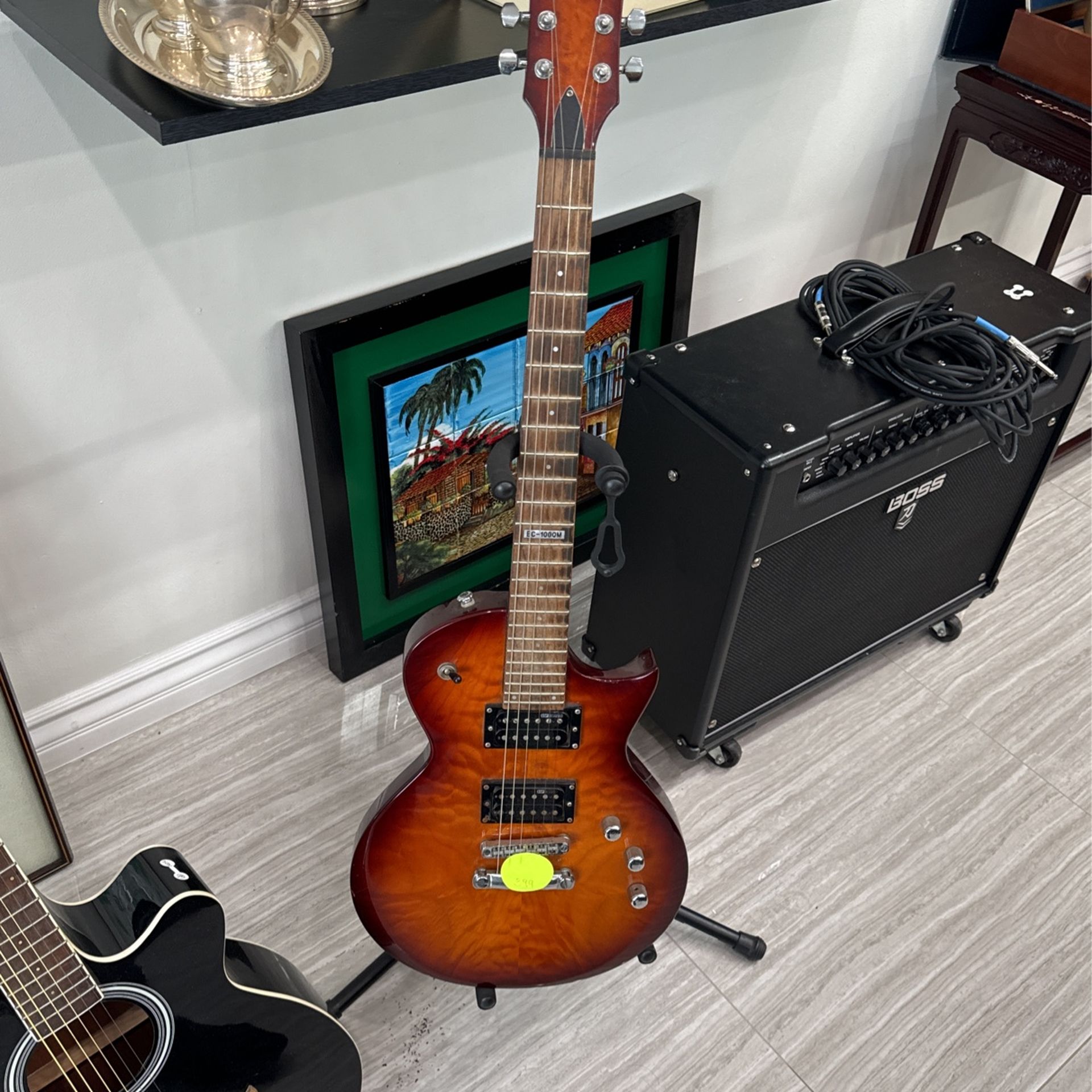 ESP LTD EC-100QM Black Cherry Quilted Maple Top