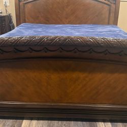 King Bed Frame, Mattress & Night stand 