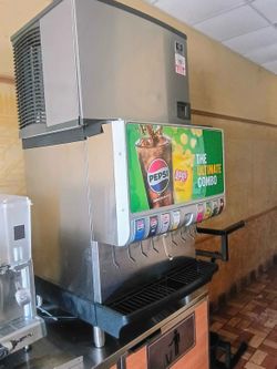 Commercial Soda Fountain Machine Counter Top with Ice Maker , Great for a Bar, Restaurant . Pizza Shop, Sub Shop,