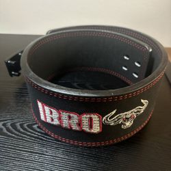 IBRO Heavy Duty Weightlifting Belt – Leather Gym Belt for Squats & Deadlifts